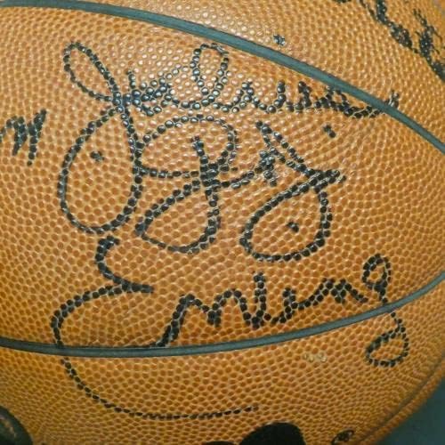 1996 NYC HOF klase Julius dr. J Erving Pop Gates itd. Potpisana lopta puna JSA pisma - autogramirane košarkama