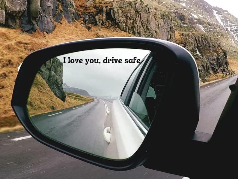 Th Smart - Volim te voziti siguran vinil naljepnica zadnje prikaz zrcala naljepnica, naljepnica za zrcalo, afirmacijsko naljepnica, naljepnica automobila