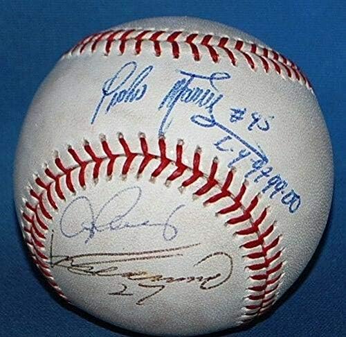 Derek Jeter Alex Rodriguez Pedro Martinez Vlad Guerrero potpisan bejzbol PSA / DNK - autogramirani bejzbol