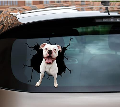 Boxer Car Decal Oval Slatke bokserske naljepnice za pse Cool prozori za djevojke Funny Memes 3D naljepnica