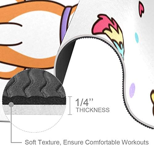 Shiba Inu Unicorn Stars Pattern Premium Thick Yoga Mat Eco Friendly Rubber Health & amp; fitnes Non Slip Mat za sve vrste vježbe joge i pilatesa
