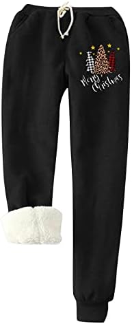 PrDece božićne gamaše za žene plus veličine crtežnica Workout yoga hlače Trgovinska kontrola Santa Print Holiday Leging S-5XL