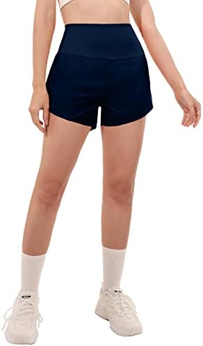 Aurefin ženske kratke kratke hlače za ženske kratke hlače za suhom atletske vježbe s bulit-in Liner-3.5