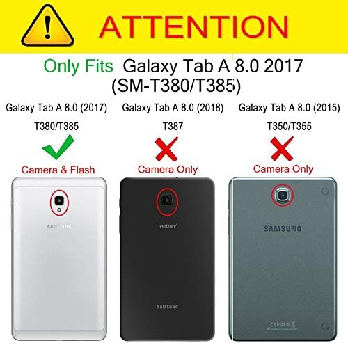 TAB A 8.0 T380 Case Dwaybox Curged Heavy Duty Hard Back Case sa Kickstandom za Samsung Galaxy Tab A 8.0