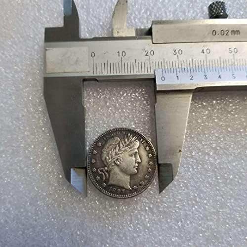 Starinski zanati 1896/1897 Barber dvostrani kovani novčići od kovanice Srebrni dolar # 2083