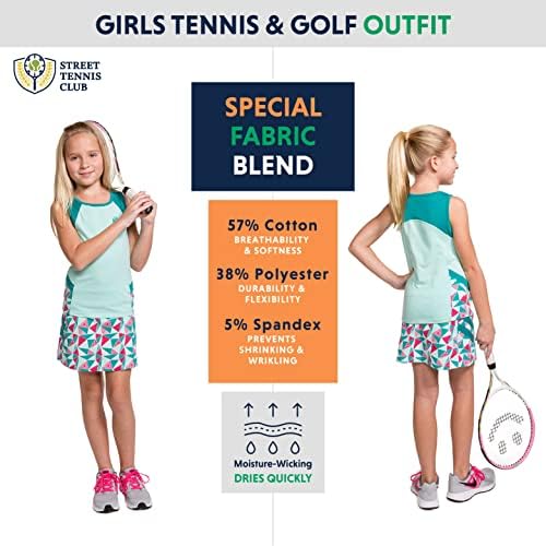 Dječji tenis haljine i golf odijelo Dječje djece bez rukava Atletičke sportske suknje sa šortsima i izgrađenim