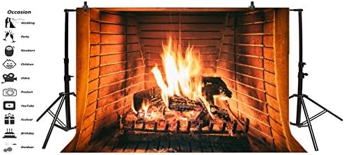 Yeele 5x3ft Gori Firewoods pozadina za fotografiju kamin plamen vatre pozadina zimski Božić Party ukras