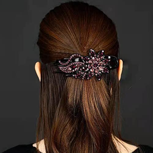 Cvijeće za kosu za žene za žene Duckbill Clip Diamond Clips sa cvijećem klip za kosu Side Klip za kosu Rhinestone