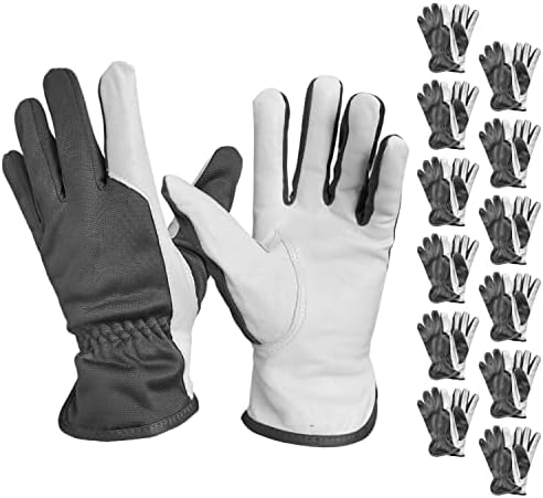 Kožne rukavice za muškarce za posao - radne rukavice Veličina velikih 12 parova Goatski radne rukavice za