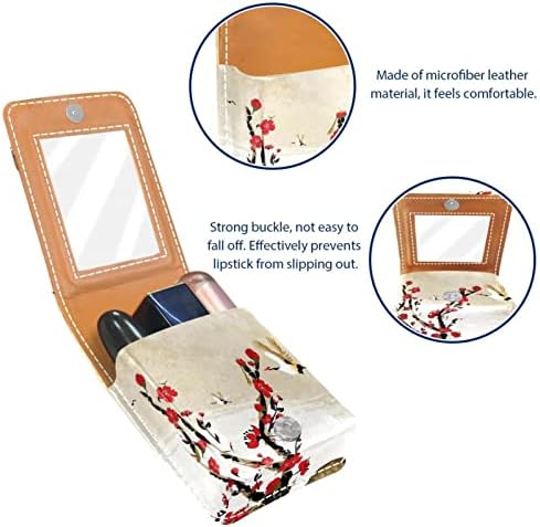 Mini ruž za usne sa ogledalom za torbicu, Japansko cvijeće trešnje i kran ptice organizacija prijenosnog
