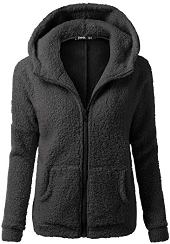 Andongnywell ženski kaput casual rever fleece nejasno umjesto ocenjivanja začepljenih zatvarača toplo zime
