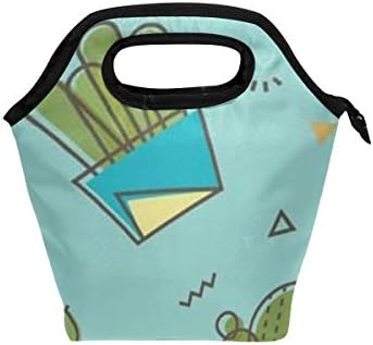 VOOVC Cartoon Cute Cactus Texture Lunch Box Tote Handbag lunch Bag izolovana hladnjača Lunchbox za muškarce