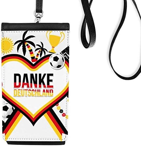 Njemačka Fudbalska zastava Kulturna uzorka Telefon novčanik torbica Viseće mobilne torbice Crni džep