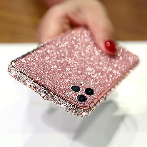 Luvi za iPhone 12 Bling Glitter Diamond Case Cute za ženske kristalne sjajne naljepnice za odbojnica za