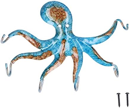 Honor Howner, jedinstveni oblik željezovo hobotnice, metalne kuke na zidnom gvožđu hobotnica, uštedu prostora metalne kuke za spavaću sobu kupaonu kuhinju, hobotnici, jedinstveni oblik željezovo hobotnice