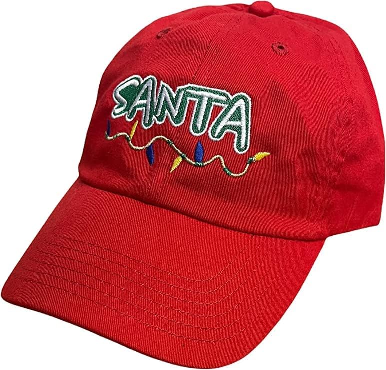 STITCHWORKS Santa Bejzbol šešir Podesiva vezeni Tata kapu Božić šešir Santa šešir za odrasle