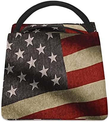 Izolovana torba za ručak sa američkom zastavom višekratna torba za višekratnu upotrebu kutija za organizatore
