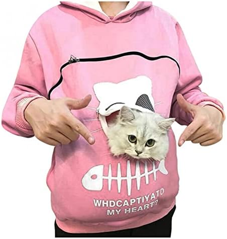 Ženska dukserica Životinjska mačka Torbica za kapuljače za kućne ljubimce mogu nositi majicu izlepljive
