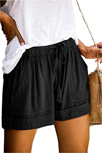 Slatki otrov ženske kratke hlače Ljeto casual vučna elastična struka pamuk / denim ukršteni s džepovima