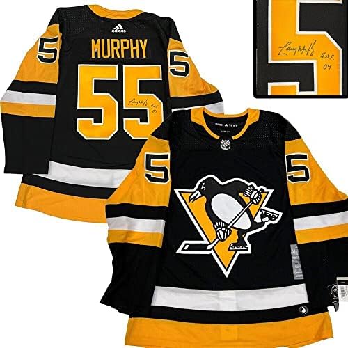 Larry Murphy Potpisan i upisani Pittsburgh Penguins Adidas Pro Jersey - HOF04 - AUTOGREMENT NHL dresovi