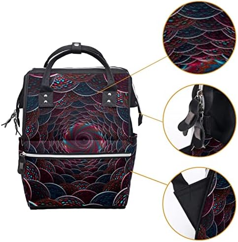 Guerotkr putni ruksak, vrećice za pelene, ruksak pelena, 3D spiralni uzorak