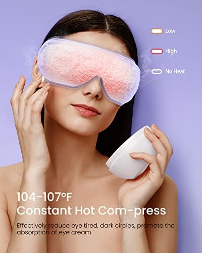 Renpho masažer očiju sa toplotnom ljubičastom i ružičastom