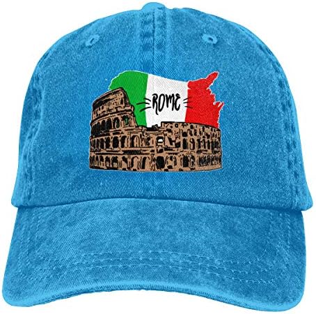 FUN DOGE denim kapa Italija Rim Colosseum Bejzbol Tata kapa Podesiva klasični sportovi za muškarce ženski šešir, plava, jedna veličina