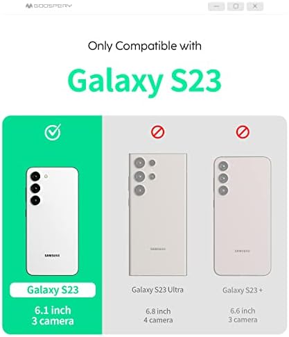 GOOSPERY bogat novčanik slučaj dizajniran za Galaxy S23, Extra slot za kartice poklopac funkcionalna & amp;