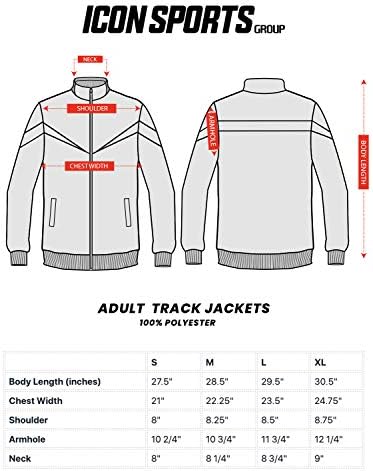 Icon Sportska nogometna jakna - službeni muški svjetski fudbalski klubski tim punim zip up aktivno casual