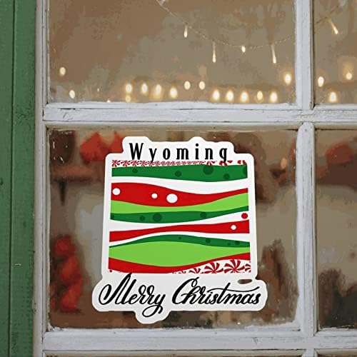 Naljepnica za prozor Wisconsin, naljepnica Wisconsin, zidne naljepnice mapa Američkih Država, PVC DIY Božićne