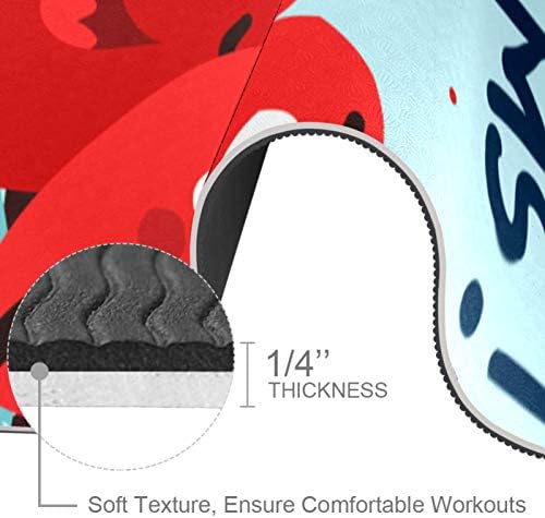 Siebzeh natpis Inspirational Heart Premium Thick Yoga Mat Eco Friendly Rubber Health & amp; fitnes non Slip