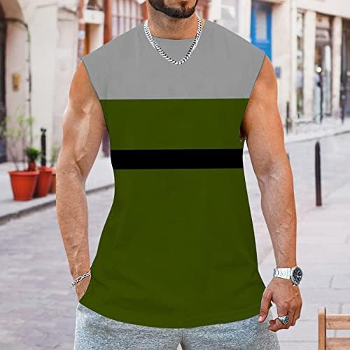 BMISEGM Ljetne majice za muškarce muške proljeće i ljeto za slobodno vrijeme Sportske fitness šivanje pruge
