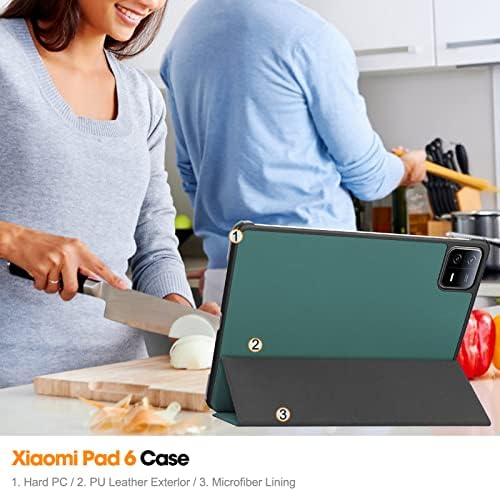 EssTore Case kompatibilan s Xiaomi Pad 6 / Xiaomi Pad 6 Pro 11 inčni tablet 2023, lagana futrola TRIFOLL