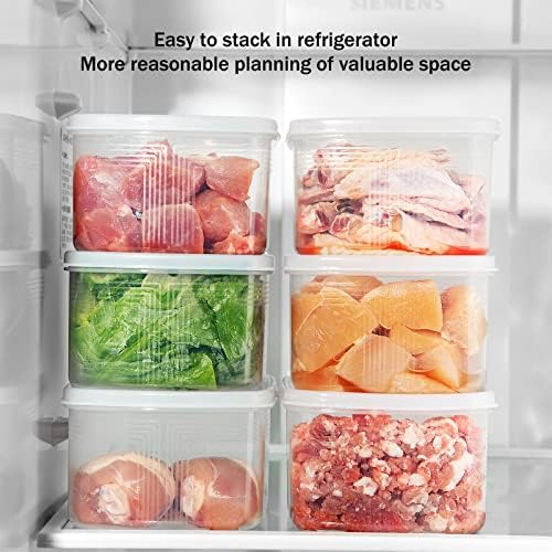 Wonliq 2 Pakovanje - kontejneri za skladištenje hrane sa poklopcima, posuda za frižider sa Deli mesom od