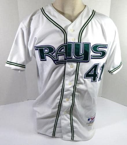 2003-05 Tampa Bay Rays Rob Bell # 41 Igra Polovni bijeli dres 48 DP39517 - Igra Polovni MLB dresovi