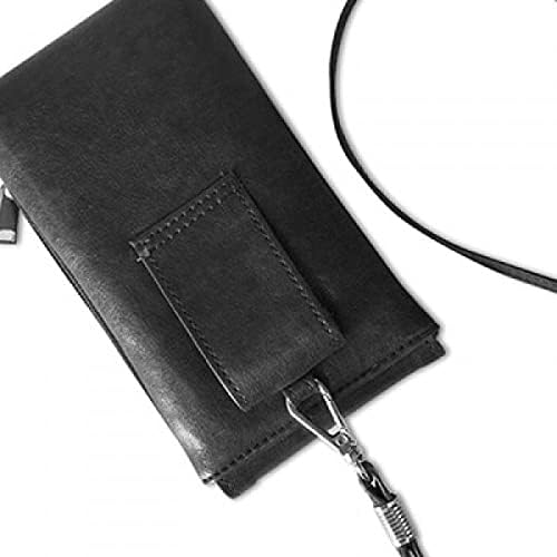 Heart gesta crni sretni uzorak Telefon novčanik torbica Viseća torbica za mobilne uređaje Crni džep