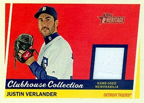 Justin Verlander igrač Igrač za patch patch baseball Card TOPPS Clubhouse Collection #ccrjve Variacije - MLB igra Rabljeni dresovi