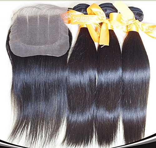 DaJun Hair 8a 3 dio zatvaranje sa snopovima ravno Peruanski Virgin Weave Hair Bundle ponude 3bundles i zatvaranje