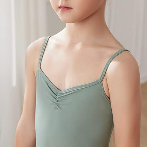 Tinrymx Girls 'Camisole Leotard za plesnu balet Gimnastiku s podesivim trakama V-izrez Dancewear, JL-06