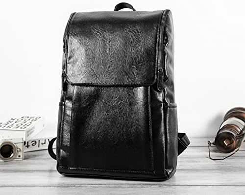 Hacodan ruksak za muškarce Ženska poslovna putovanja Imitacija kože Vintage Ruccsack Laptop Backpacks School Bag