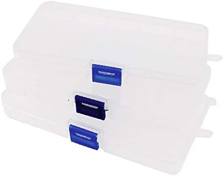 X-DREE 3pcs Clear White Plastic 15 sekcije elektronske komponente Organizator kućišta za skladištenje (3