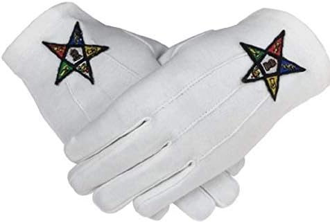 Regalia Lodge masonski oes Red Istočne zvijezde pamučna rukavica
