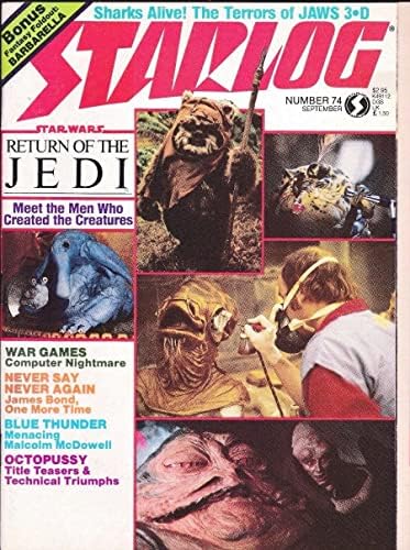 1983 Vintage Starlog 74 Magazin - SW povratak Jedija Upoznaj muškarce koji su stvorili stvorenja SM
