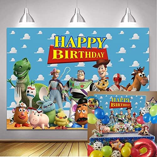 Userten Cartoon Toy Photo Backdrop 7x5ft djeca dječaci pozadina fotografije za Sretan rođendan