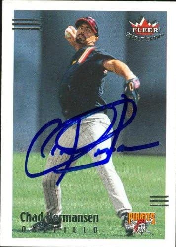 Autograph Warehouse 586046 Chad Hermansen autogramsko bejzbol kartica - Pittsburgh Pirates - 2002 Fleer