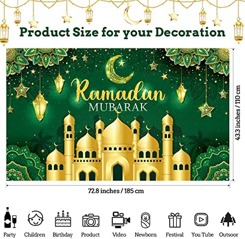 Ramazan Mubarak dekoracije Backdrop Banner Muslim Ramadan Kareem pozadina Eid Mubarak znak Photo Booth Backdrop