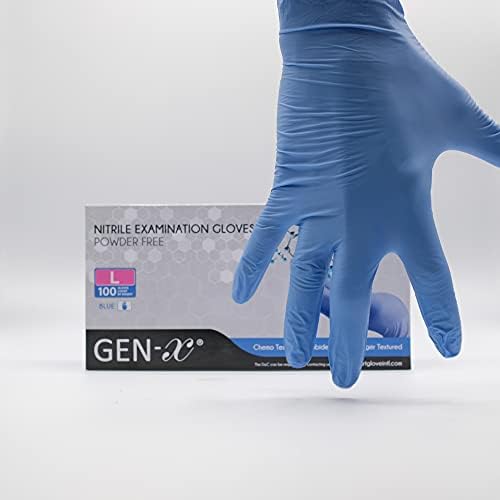 Gen-X Nitril pregled rukavica bez pudera, sa teksturom prsta, izuzetno velike, 100 rukavica po kutiji