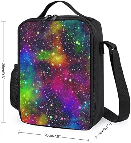 Šarena Galaxy Universe torba za ručak izolovana nepropusna kutija Cooler torba za radni piknik sa podesivim