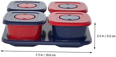 Toyvian 1 Set/4kom silikonska kutija posude za kolačiće sa poklopcima kontejneri za kolačiće kontejneri