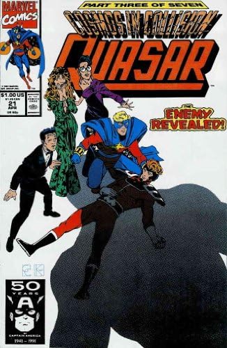 Quasar 21 FN ; Marvel comic book / Mark Gruenwald